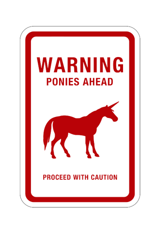 Unicorn Warning Poster